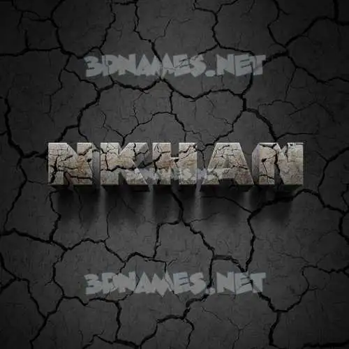 nkhan in Cracked Stone style - 3D name wallpaper nkhan in Cracked Stone style - 3D name wallpaper