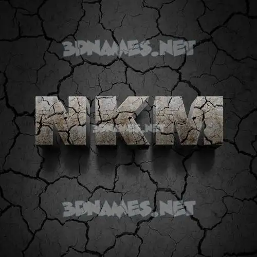 nkm in Cracked Stone style - 3D name wallpaper nkm in Cracked Stone style - 3D name wallpaper