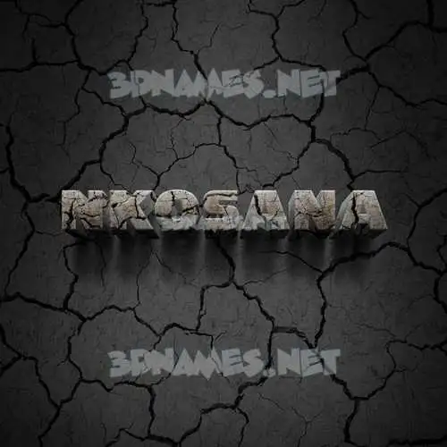 nkosana in Cracked Stone style - 3D name wallpaper