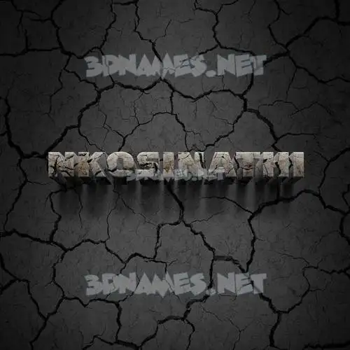 nkosinathi in Cracked Stone style - 3D name wallpaper