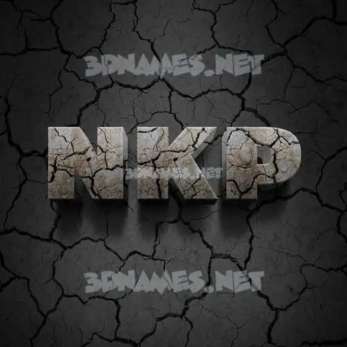 nkp in Cracked Stone style - 3D name wallpaper nkp in Cracked Stone style - 3D name wallpaper