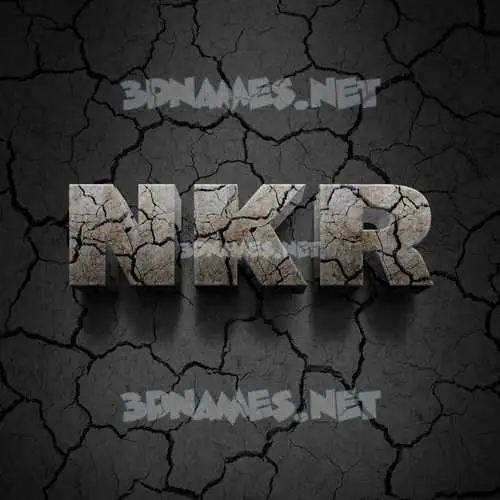 nkr in Cracked Stone style - 3D name wallpaper nkr in Cracked Stone style - 3D name wallpaper
