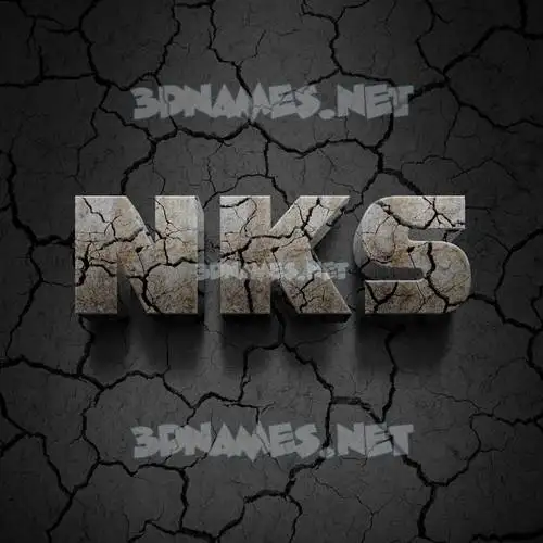 nks in Cracked Stone style - 3D name wallpaper nks in Cracked Stone style - 3D name wallpaper