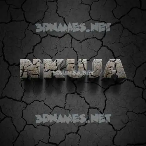 nkuja in Cracked Stone style - 3D name wallpaper nkuja in Cracked Stone style - 3D name wallpaper