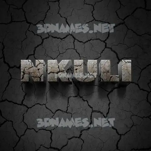 nkuli in Cracked Stone style - 3D name wallpaper nkuli in Cracked Stone style - 3D name wallpaper