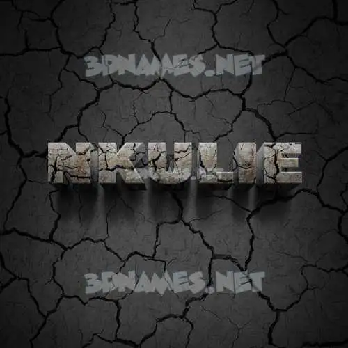 nkulie in Cracked Stone style - 3D name wallpaper