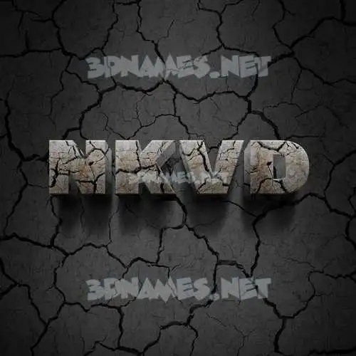 nkvd in Cracked Stone style - 3D name wallpaper nkvd in Cracked Stone style - 3D name wallpaper