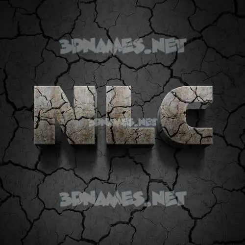 nlc in Cracked Stone style - 3D name wallpaper nlc in Cracked Stone style - 3D name wallpaper