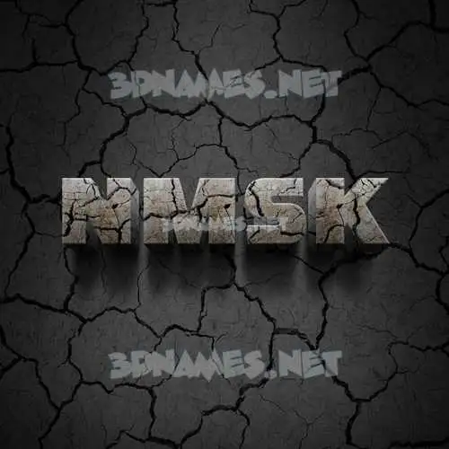 nmsk in Cracked Stone style - 3D name wallpaper nmsk in Cracked Stone style - 3D name wallpaper