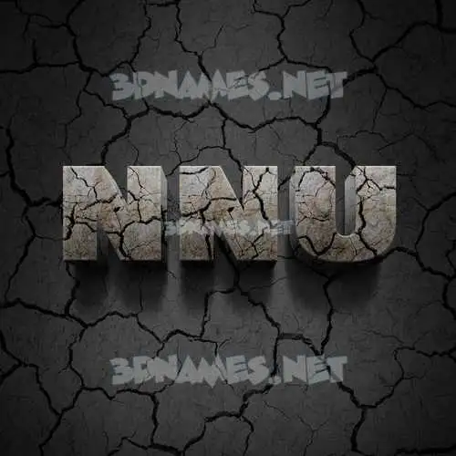 nnu in Cracked Stone style - 3D name wallpaper nnu in Cracked Stone style - 3D name wallpaper