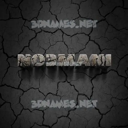 no3mani in Cracked Stone style - 3D name wallpaper no3mani in Cracked Stone style - 3D name wallpaper
