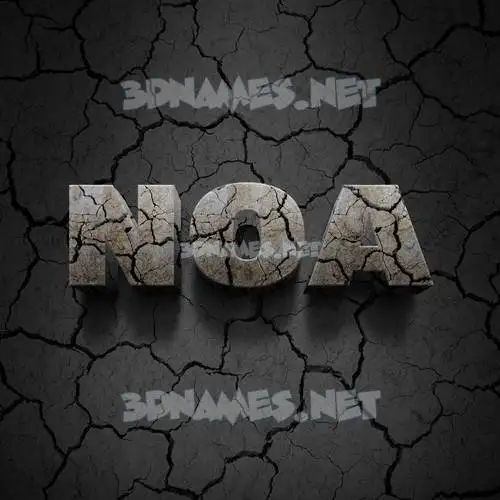 noa in Cracked Stone style - 3D name wallpaper noa in Cracked Stone style - 3D name wallpaper