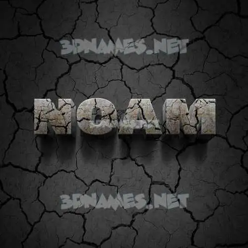noam in Cracked Stone style - 3D name wallpaper noam in Cracked Stone style - 3D name wallpaper
