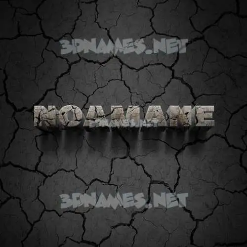 noamane in Cracked Stone style - 3D name wallpaper