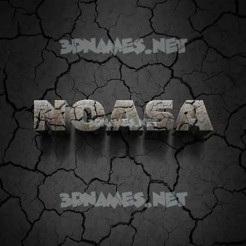 noasa in Cracked Stone style - 3D name wallpaper noasa in Cracked Stone style - 3D name wallpaper