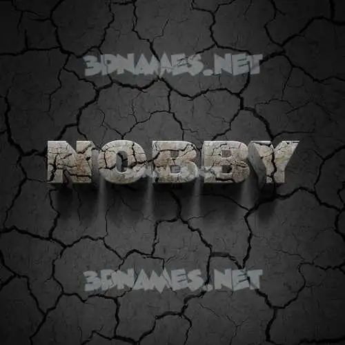 nobby in Cracked Stone style - 3D name wallpaper