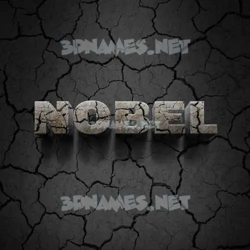 nobel in Cracked Stone style - 3D name wallpaper nobel in Cracked Stone style - 3D name wallpaper