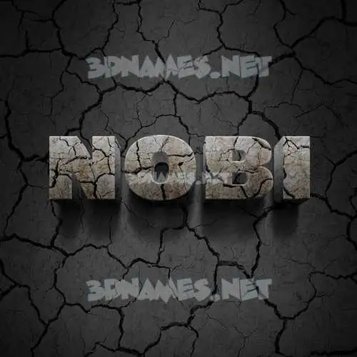 nobi in Cracked Stone style - 3D name wallpaper nobi in Cracked Stone style - 3D name wallpaper