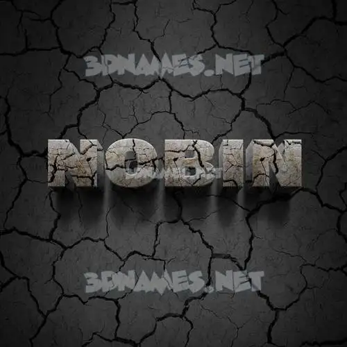 nobin in Cracked Stone style - 3D name wallpaper nobin in Cracked Stone style - 3D name wallpaper