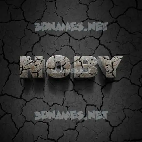 noby in Cracked Stone style - 3D name wallpaper noby in Cracked Stone style - 3D name wallpaper