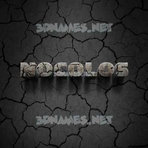 nocolos in Cracked Stone style - 3D name wallpaper