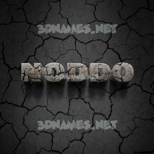 noddo in Cracked Stone style - 3D name wallpaper noddo in Cracked Stone style - 3D name wallpaper