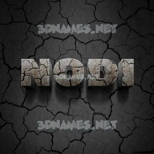nodi in Cracked Stone style - 3D name wallpaper