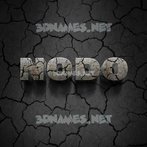 nodo in Cracked Stone style - 3D name wallpaper nodo in Cracked Stone style - 3D name wallpaper