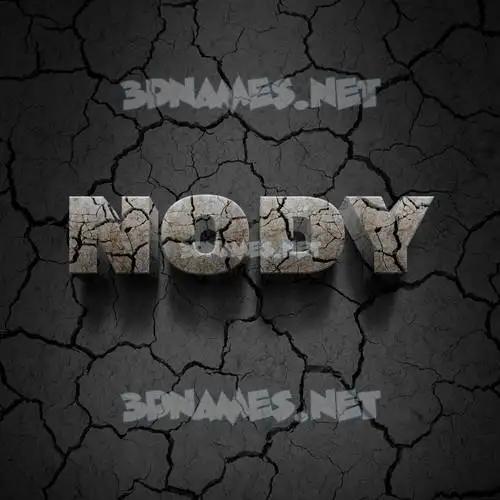 nody in Cracked Stone style - 3D name wallpaper