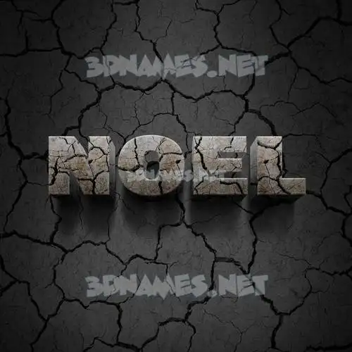 noel in Cracked Stone style - 3D name wallpaper