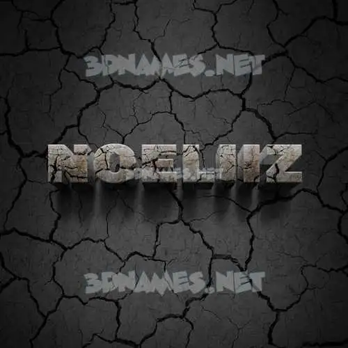 noeliiz in Cracked Stone style - 3D name wallpaper noeliiz in Cracked Stone style - 3D name wallpaper