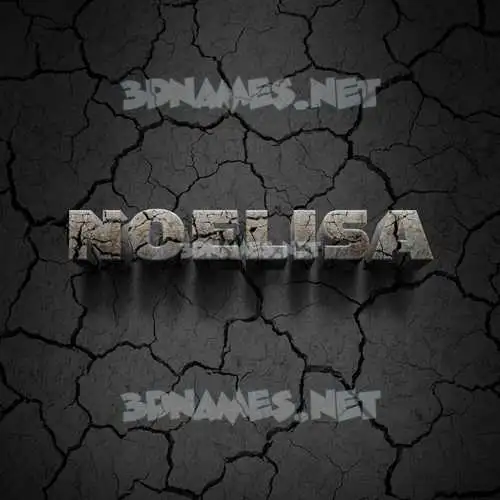 noelisa in Cracked Stone style - 3D name wallpaper