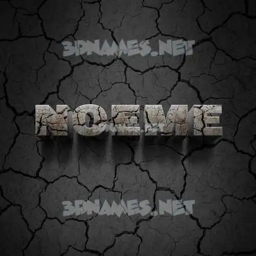 noeme in Cracked Stone style - 3D name wallpaper