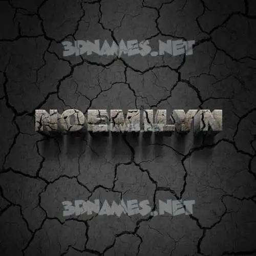 noemilyn in Cracked Stone style - 3D name wallpaper