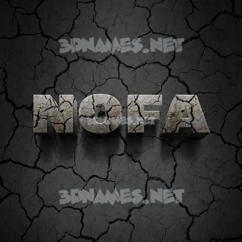 nofa in Cracked Stone style - 3D name wallpaper nofa in Cracked Stone style - 3D name wallpaper