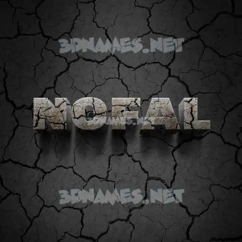 nofal in Cracked Stone style - 3D name wallpaper nofal in Cracked Stone style - 3D name wallpaper