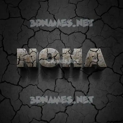 noha in Cracked Stone style - 3D name wallpaper noha in Cracked Stone style - 3D name wallpaper