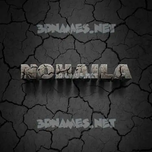 nohaila in Cracked Stone style - 3D name wallpaper nohaila in Cracked Stone style - 3D name wallpaper