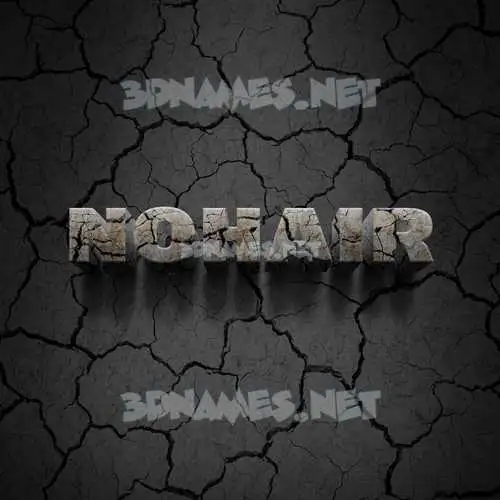nohair in Cracked Stone style - 3D name wallpaper nohair in Cracked Stone style - 3D name wallpaper