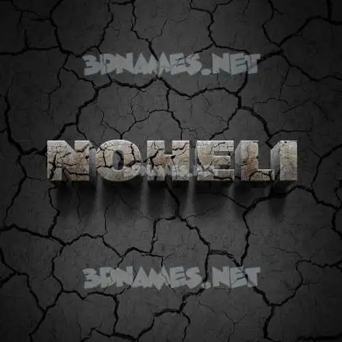 noheli in Cracked Stone style - 3D name wallpaper noheli in Cracked Stone style - 3D name wallpaper