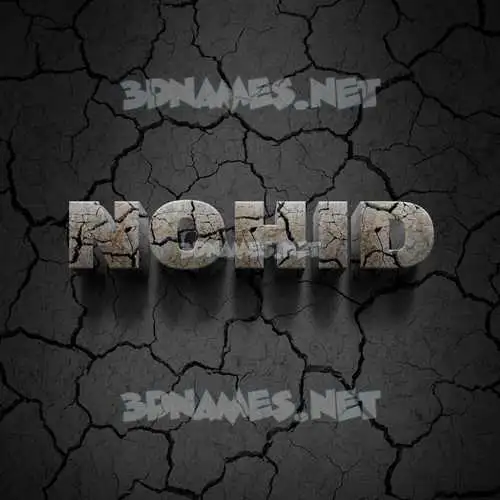 nohid in Cracked Stone style - 3D name wallpaper nohid in Cracked Stone style - 3D name wallpaper