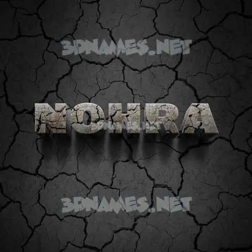 nohra in Cracked Stone style - 3D name wallpaper