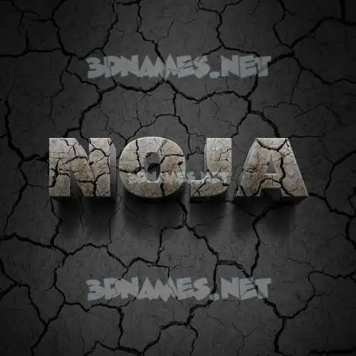 noja in Cracked Stone style - 3D name wallpaper noja in Cracked Stone style - 3D name wallpaper