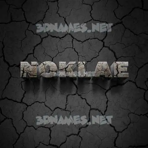 noklae in Cracked Stone style - 3D name wallpaper noklae in Cracked Stone style - 3D name wallpaper