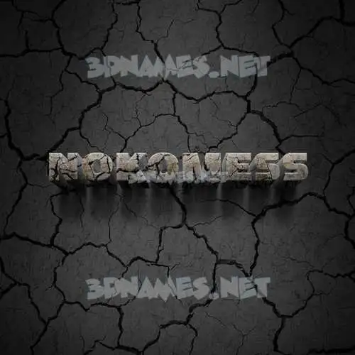 nokomess in Cracked Stone style - 3D name wallpaper