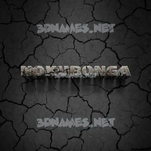 nokubonga in Cracked Stone style - 3D name wallpaper nokubonga in Cracked Stone style - 3D name wallpaper