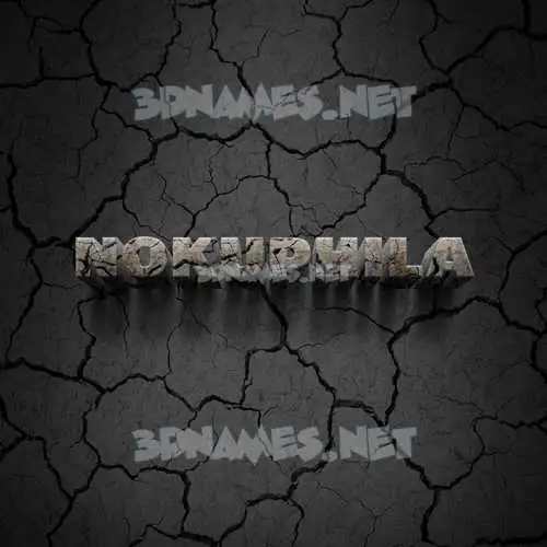 nokuphila in Cracked Stone style - 3D name wallpaper nokuphila in Cracked Stone style - 3D name wallpaper