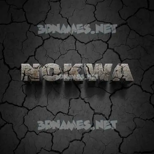 nokwa in Cracked Stone style - 3D name wallpaper nokwa in Cracked Stone style - 3D name wallpaper