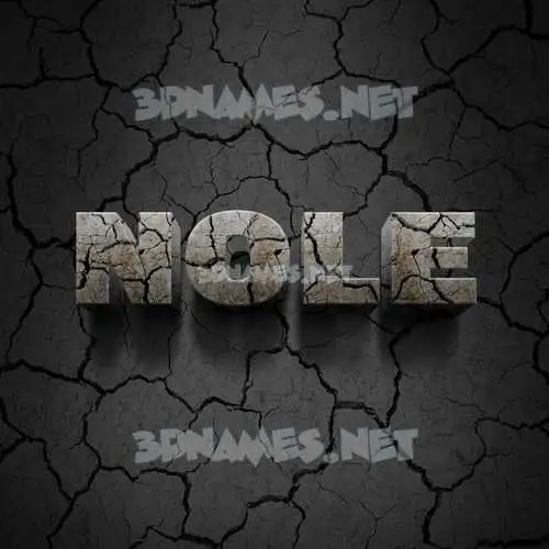 nole in Cracked Stone style - 3D name wallpaper nole in Cracked Stone style - 3D name wallpaper