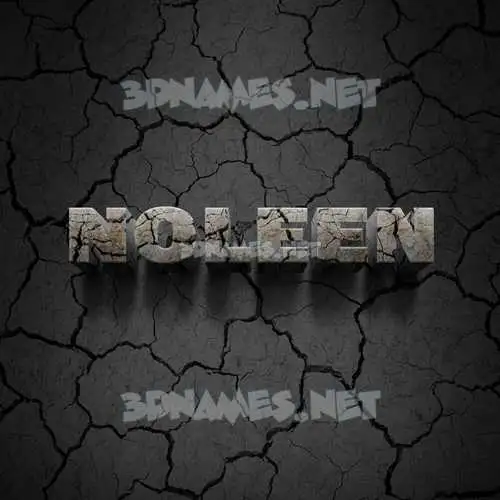 noleen in Cracked Stone style - 3D name wallpaper